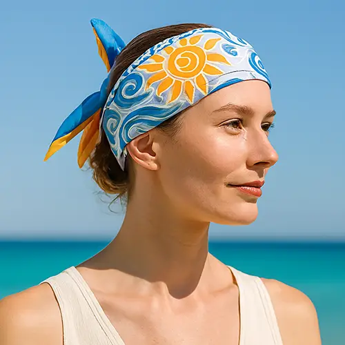 %100 Saf İpek Krep Bandana